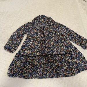 Baby Gap Floral shirt Dress with buttons and ruffle 4